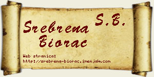 Srebrena Biorac vizit kartica
